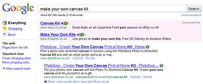 Make Your Own Canvas Kit Search Result